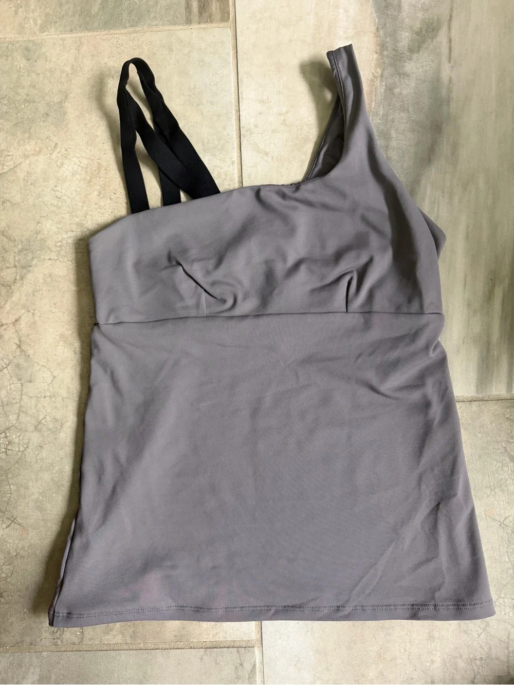 Alo Yoga Repose Asymmetrical One Shoulder Tank in purple dusk Size S